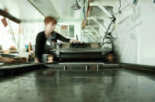 Letterpress to the face on the Behance Network #dovely #yiustudio #letterpress #vandercook