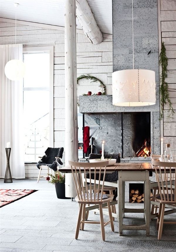 Timber House in Sweden | Miss Design #interior #sweden #concrete #design #decor #fireplace