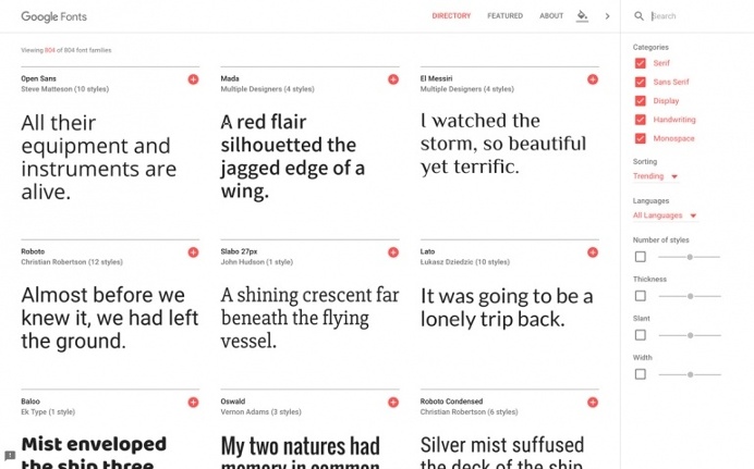 https://fonts.google.com new google fonts typography online font