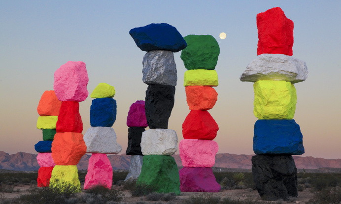 'Seven Magic Mountains' Appear in the Nevada Desert Literally balancing meditation with a childish sense of wonder and imagination.