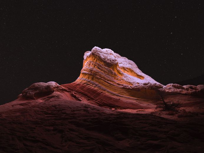 Long Exposure Photos Capture the Light Paths of Drones Above Mountainous Landscapes | Colossal
