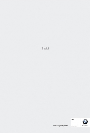 BMW spare parts | Ads of the World™ #bmw #advertising