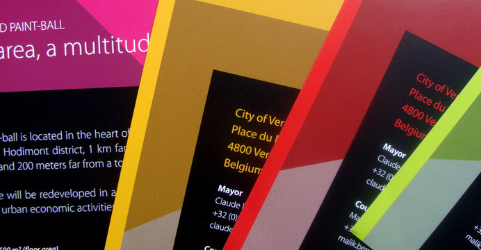 Brochure and leaflets for investors. City of Verviers, Belgium. #logotype #brand #identity