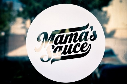 Profile Pictures #printed #sauce #script #swash #mamas #glass #frosted #window #typography