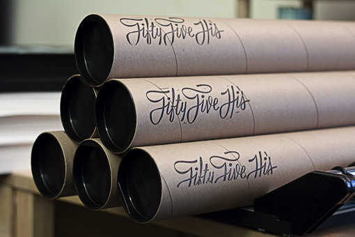 New 55 Hi's Brand |Â Fifty Five Hi's #shipping #logotype #script #james #jamestedmondson #tubes #edmondson #caligraphy
