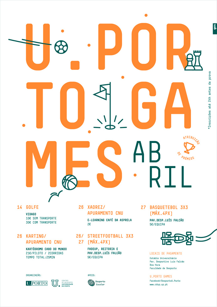 U.Porto Games event poster by Gen Design Studio.