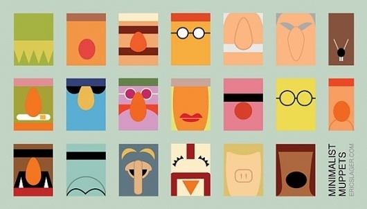 Illustration by Eric Slager, the muppets go minimal #illustration #vector #minimal