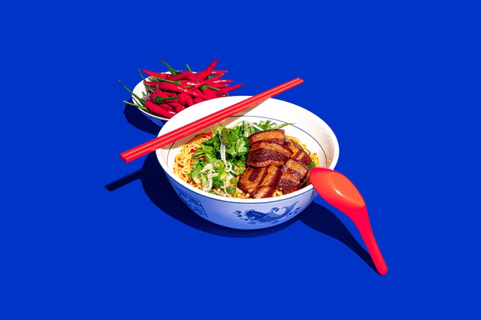 Hey Noodles Food Photography Xiao Mian Chongqing Street Noodles with Pork Belly