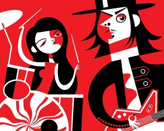 Pablo Lobato | Fubiz™ #stripes #white #cubist #illustration