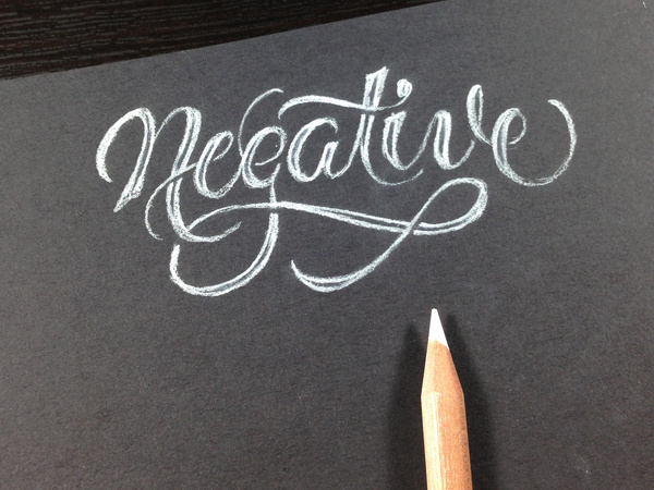 Negative large #type #design #lettering