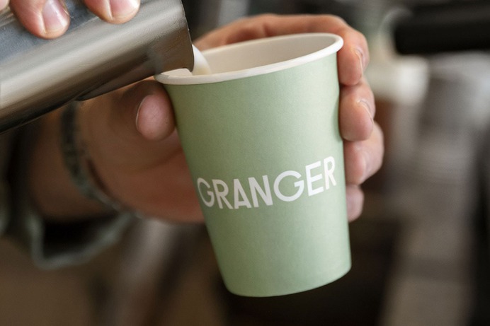 Granger Coffee Shop Identity - Mindsparkle Mag This beautiful identity project was designed by Mildred & Duck. #logo #packaging #identity #branding #design #color #photography #graphic #design #gallery #blog #project #mindsparkle #mag #beautiful #portfolio #designer