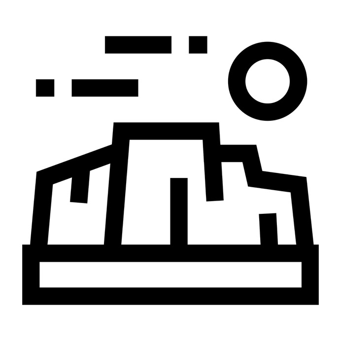 See more icon inspiration related to travel, Uluru, tourism, landmark, australia, monuments, landscape and nature on Flaticon.