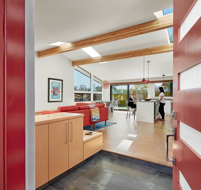 Conventional One-Story Ranch Converted into a Warm and Open Home