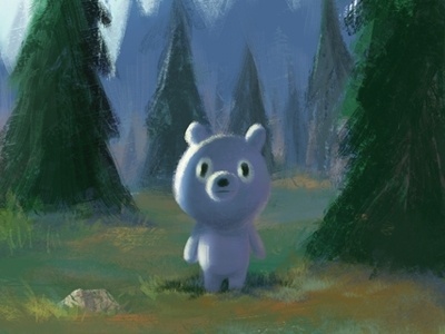 Dribbble - Blue bear. by ssebong #bear