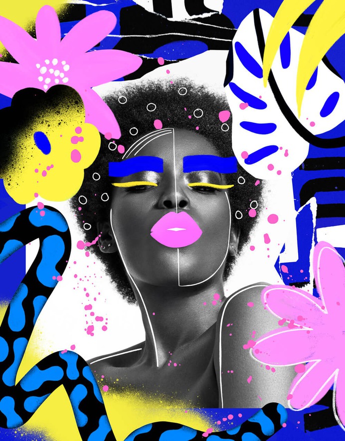 BOLD COLORS AND ABSTRACT SHAPES - Illustration by Andreea Robescu