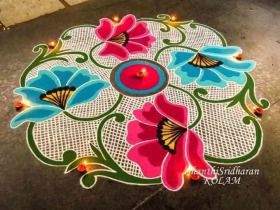 Floral Pattern Rangoli