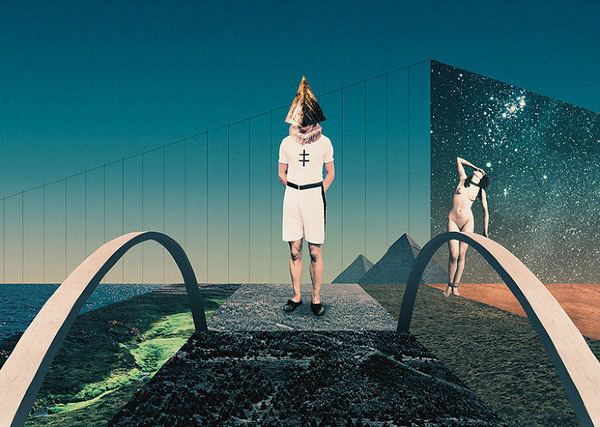 Over The Bridge Julien Pacaud • Illustration • Perpendicular Dreams #julien #illustration #pacaud #retro