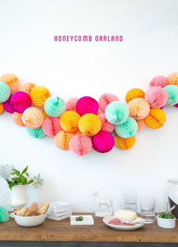 Honeycomb Garland DIY - Adorbs #typography
