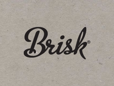 Dribbble - Brisk by Ryan Carter #script #branding #cardboard #logo #paper