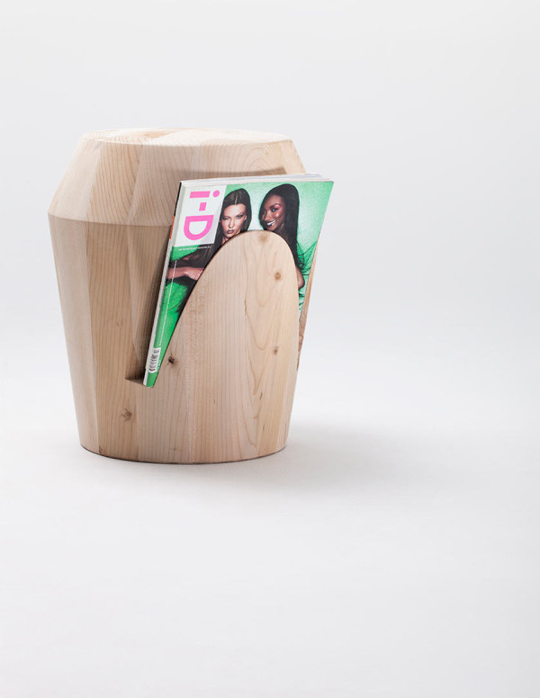 Monolithic Wood Stools Inspired by Chess Pieces Photo #chess #stools