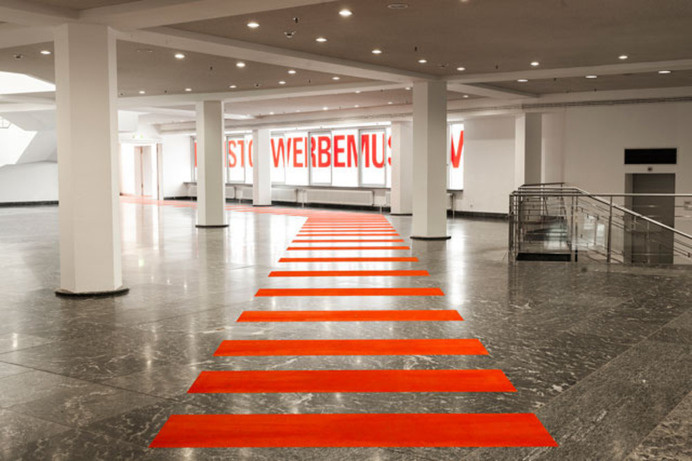 Large kgm walkway 01 small #exhibition #brutalist #identity #wayfinding