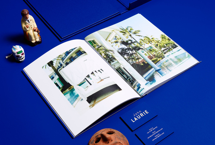 duo d uo | creative studio | John Laurie – folio #foiling #ykb #design #publication #collateral #blue #folio