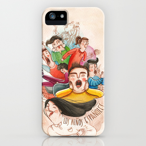 Postcards from Spain: Los Niños Espanoles iPhone & iPod Case #print #iphone #illustration #case #kids #children #watercolor