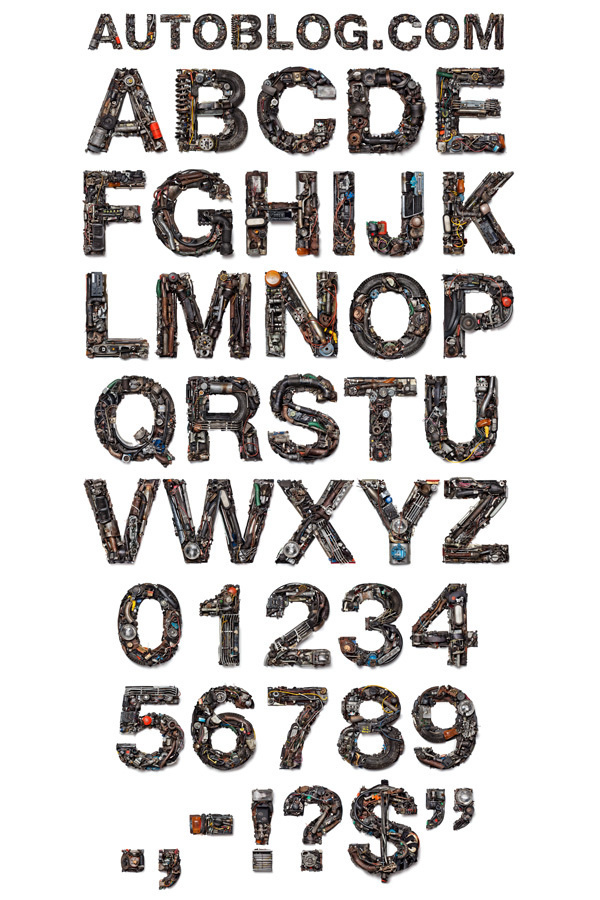 AOL AUTOBLOG : Karim Charlebois Zariffa #metal #automobile #custom #type #car #typography