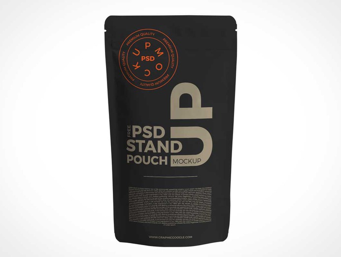 Stand Up Pouch Mockup PSD Free Download