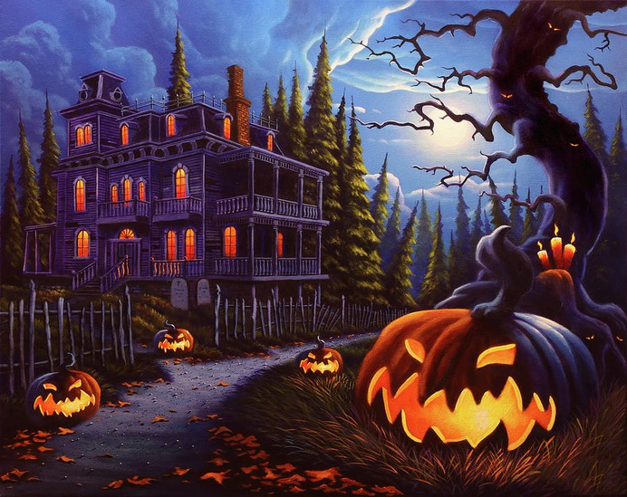 beginner easy halloween paintings & paint by numbers #painting