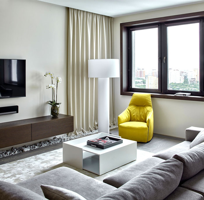 Apartment with Panoramic View of Moscow City - interior design, interior, decor, home decor, home design, #interiordesign