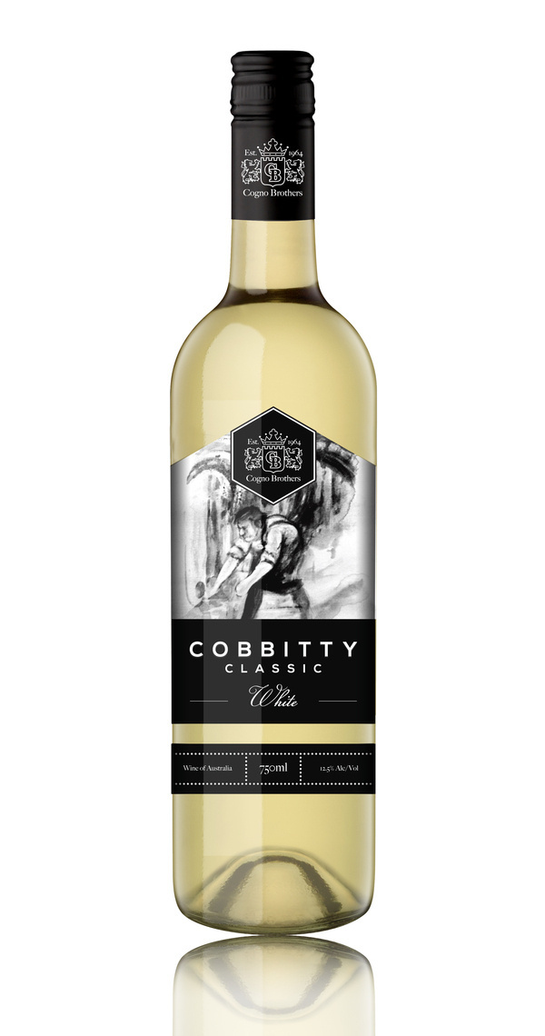 Cogno Brothers - Cobbity Classic on Behance #white #classic #design #black #label #wine #and