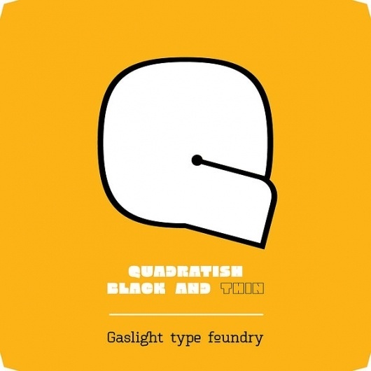 Quadratish Font on the Behance Network #quadratish #font #gaslight #typography