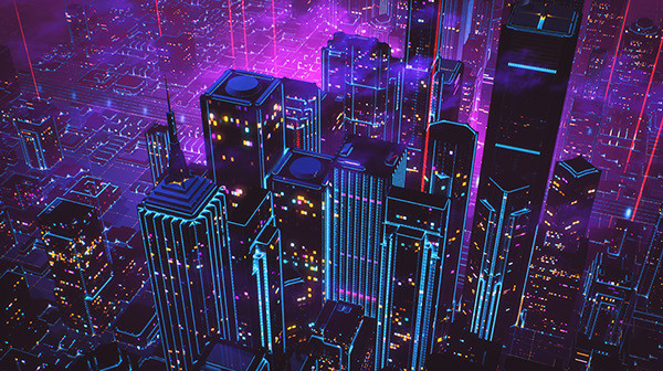 Retrowave on Behance #lights #retro #graphic #futuristic #cars #neon