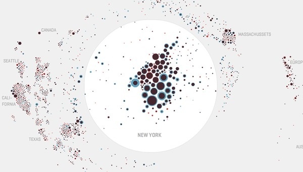 Map your moves byÂ Moritz Stefaner #moritz #interactive #infographics #map #datavis #bars #arcs #stefaner