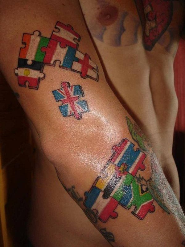 40+ Cool Puzzle Piece Tattoo Design Ideas #tattoo #puzzle #piece