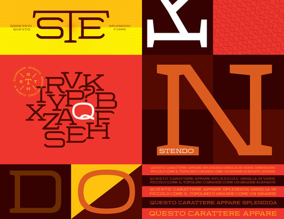 Stendo Typeface #slab #typeface #typography