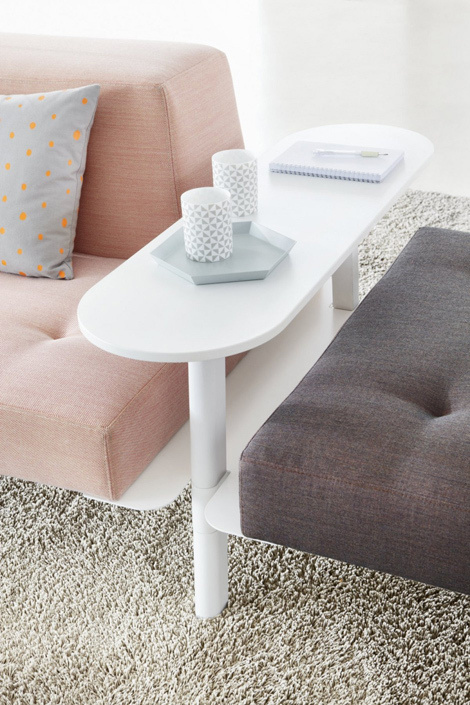 Docks Furniture System — Björn Meier & Till Grosch #interior #pink #couch #design #furniture #gray