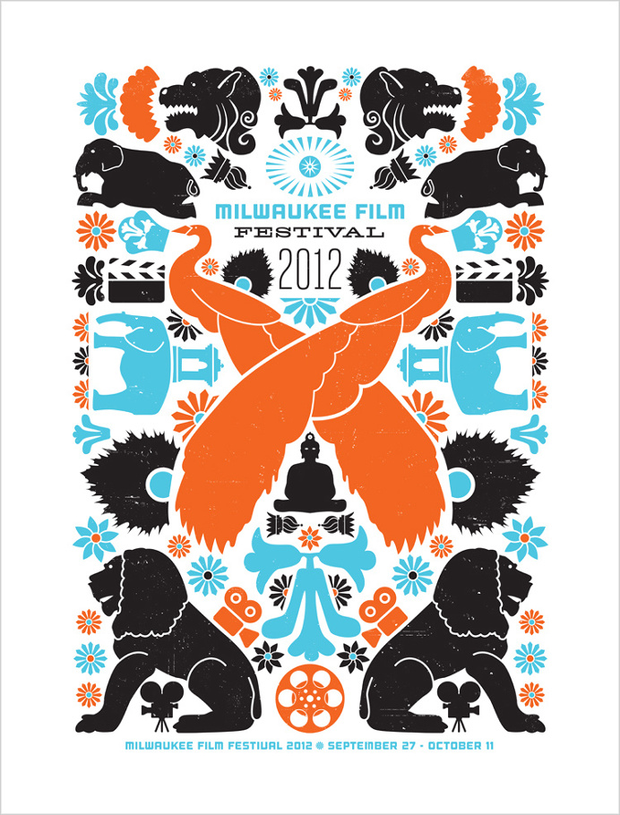 Poster design for 2012 Milwaukee Film Festival. #milwaukee #milwaukeefilm #orientaltheatre #illustration