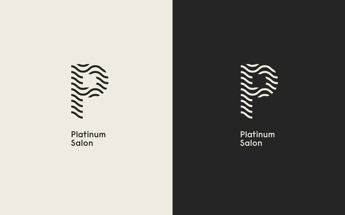 Platinum Salon - Identity #logo #branding #identity #icon #monochromatic #letter #typography #business card #stationery #canada