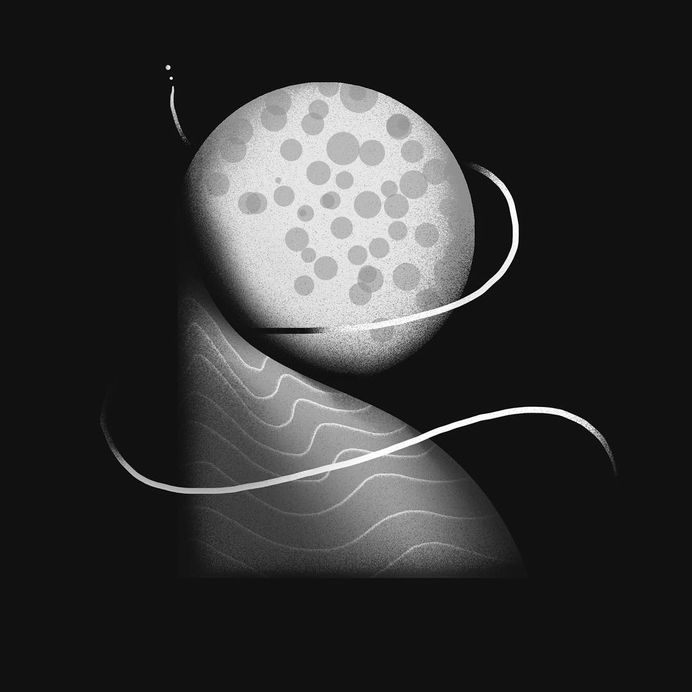 Moon meets mountain 🌑 #36daysoftype #36days_r
