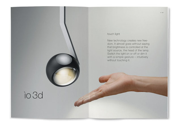Occhio io 3d Product Brochure #lamp #design #photography #award #layout #editorial #brochure