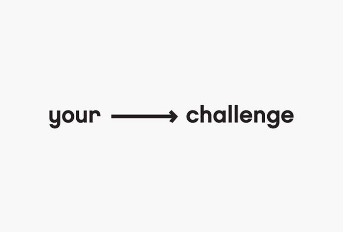 Your Challenge by Studio AH—HA #typography #arrows #logo #logotype