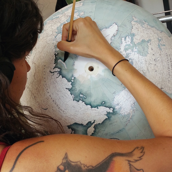 painting a globe
