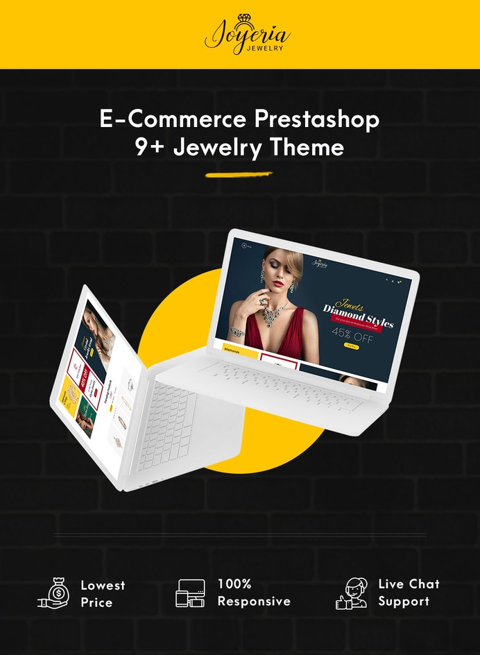 #Joyeria – #Imitation #Jewelry & #Diamond - #Prestashop #Responsive #Theme | #TemplateTrip #eCommerce #Website #Design #Template