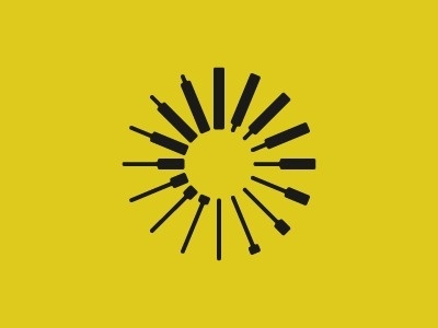 Dribbble - Turbo Ringlet by Tony Lane #mark #swiss #yellow #black #radius #simple #logo