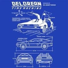 Time Machine Blueprint Back To The Future
