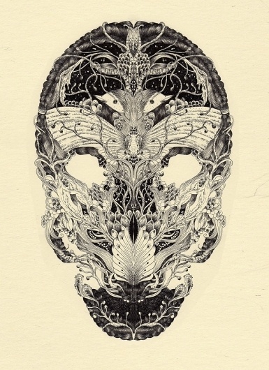 meyoko, híbridas creaciones | lamono magazine #illustration #skull