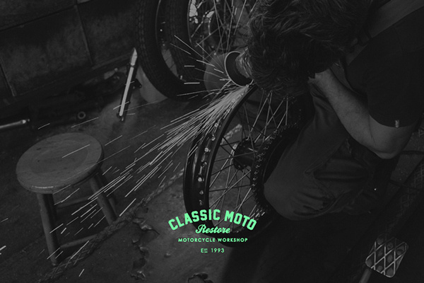 ClassicMotoRestore on Behance #design #graphic #vintage #logo #motorcycle