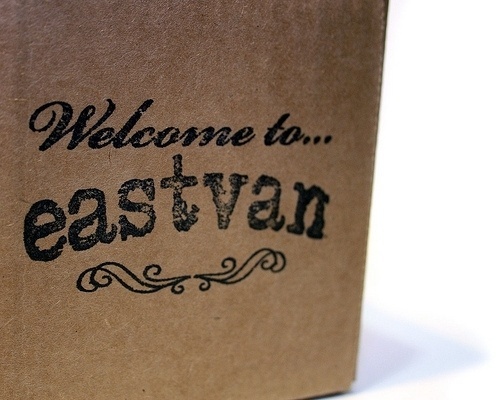 Welcome to Eastvan - enjoy your stay. #stamp #packaging #design #graphic #crafted #eastvan #hand #typography